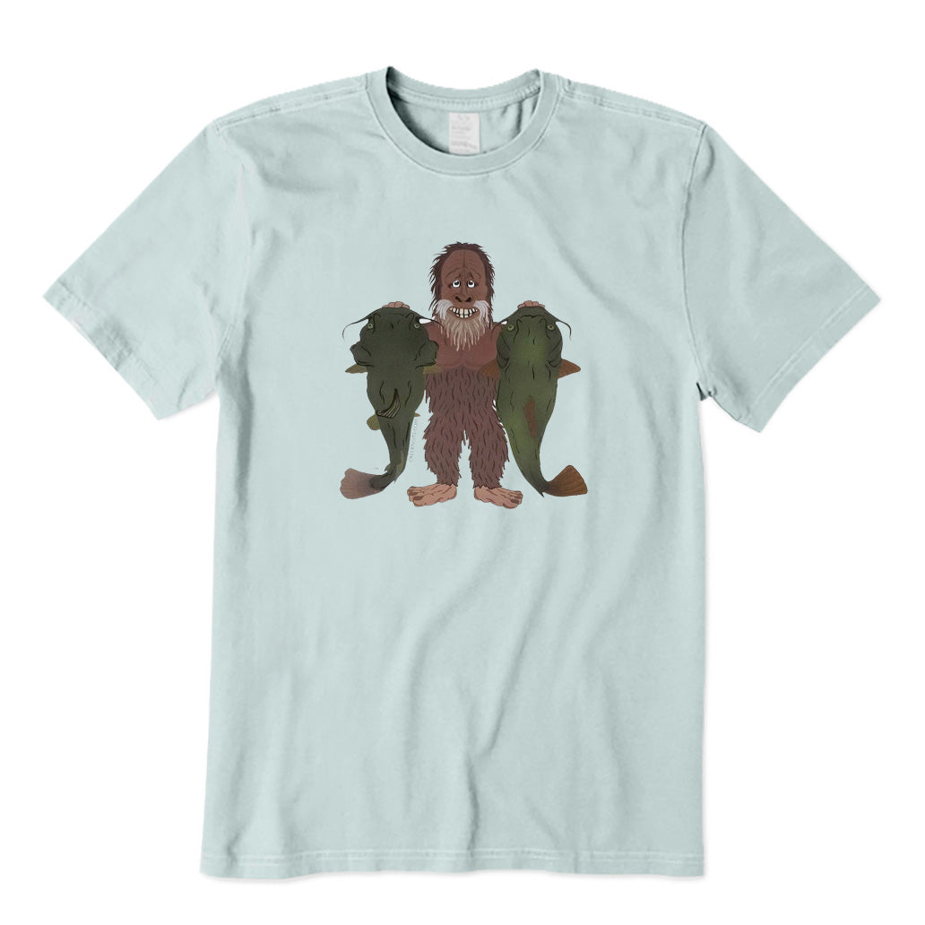 Bigfoot Caught Two Big Fish T-Shirt