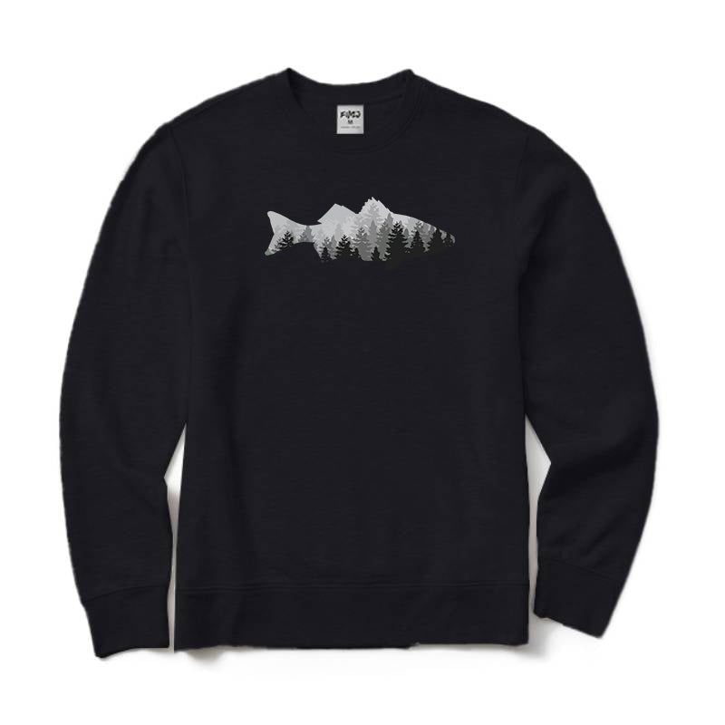 Fish and Forest Crewneck Sweatshirt