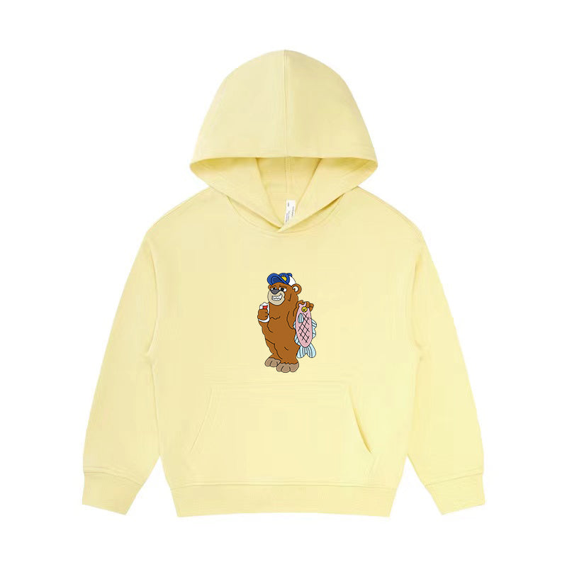 Bear Caught Fish Kid's Hoodie