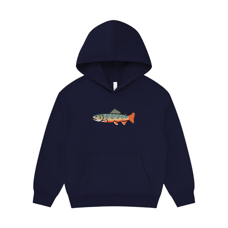 Happy Brook Trout Kid's Hoodie