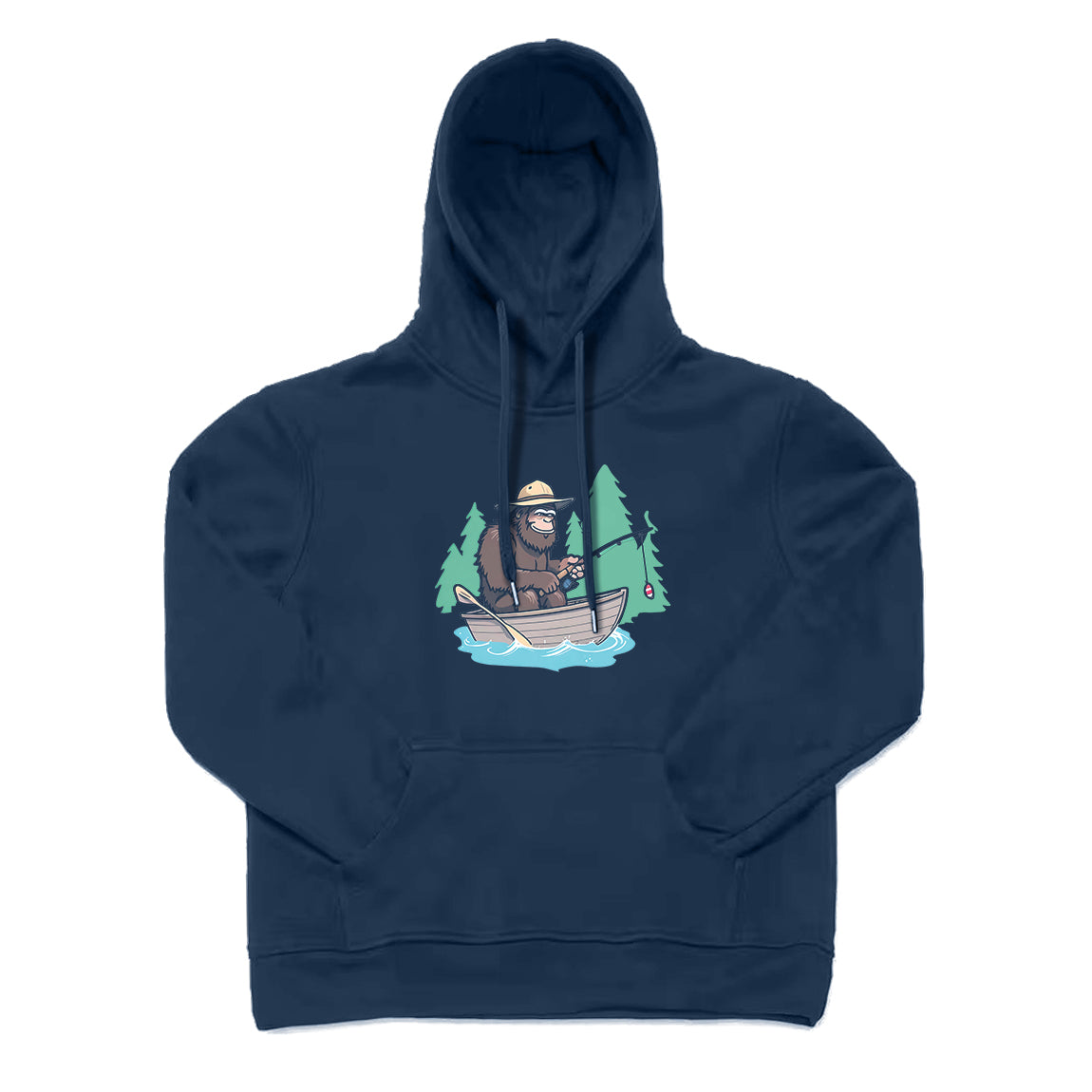 Bigfoot Fishing on The Boat Hoodie