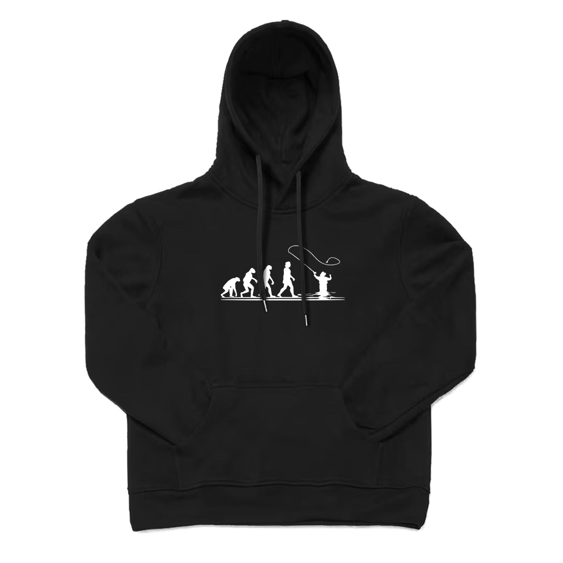 Evolution of Man Fly Fishing Hoodie