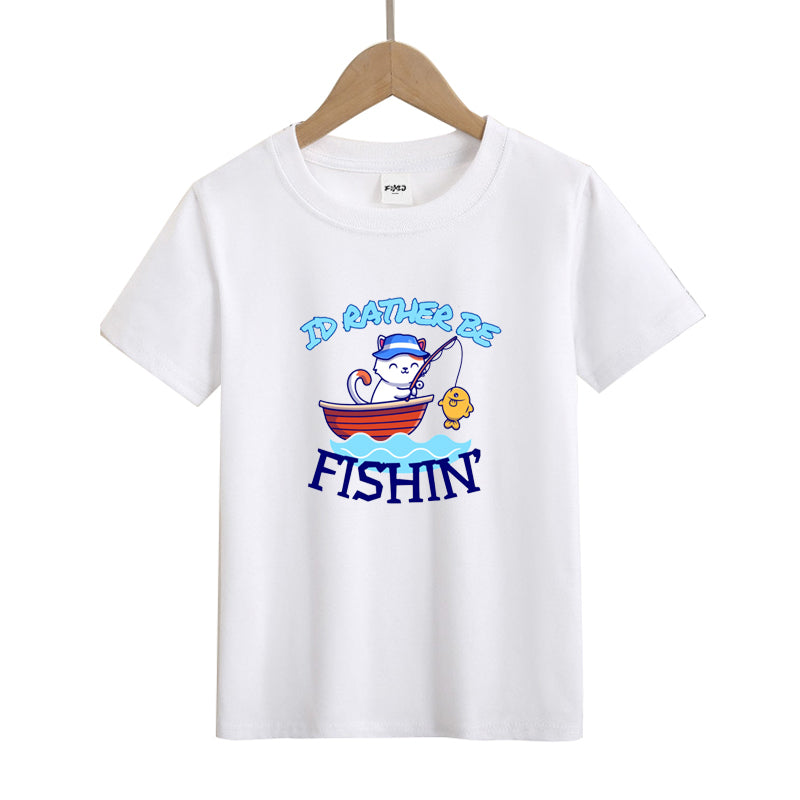 I'd Rather Be Fishing Kid's T-Shirts