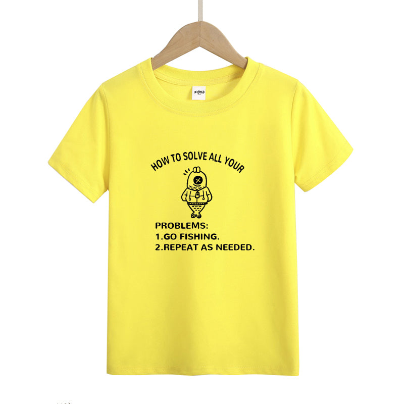 Fishing Solve All Your Problems Kid's T-Shirts