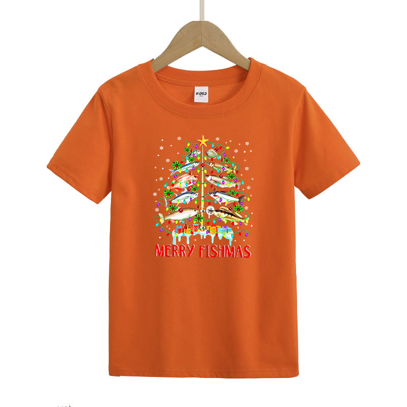 Merry Fishmas Kid's T-Shirts