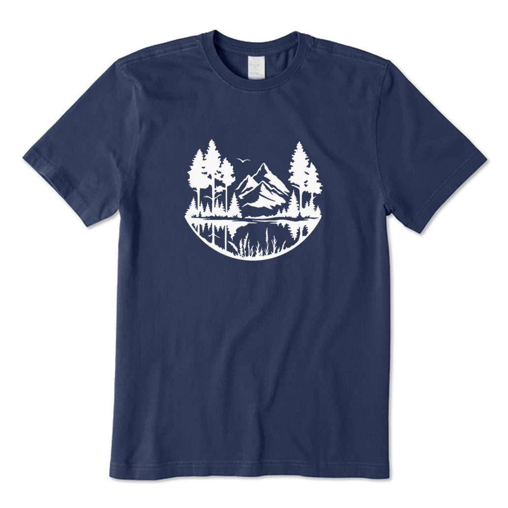 Mountain Lake and Forest Landscape T-Shirt