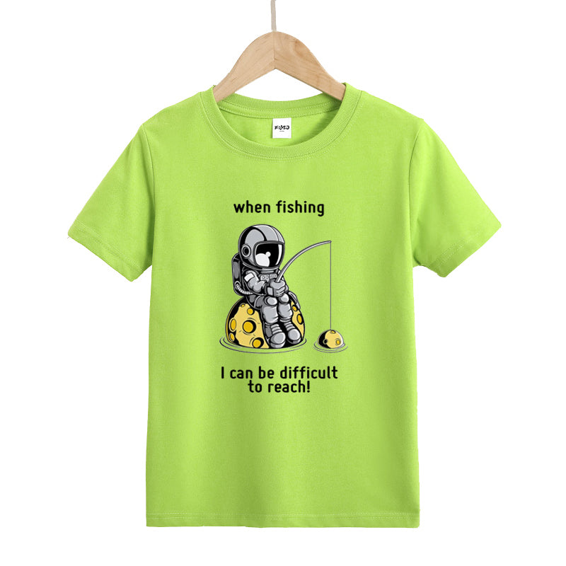 When Fishing I Can Be Difficult To Reach Kid's T-Shirts