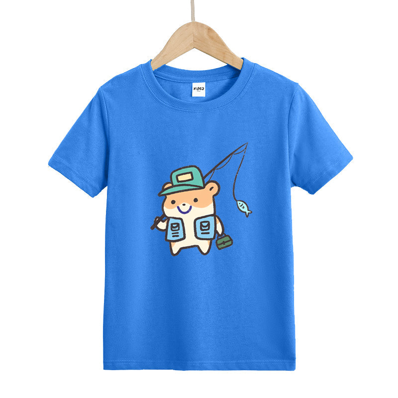 Hamster Fishing Kids T-Shirt