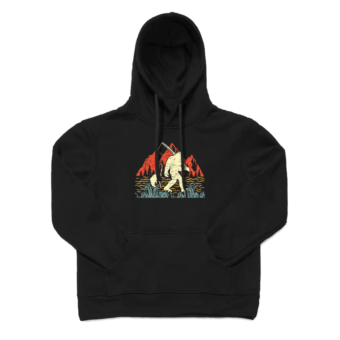 Sasquatch Go Fishing Hoodie