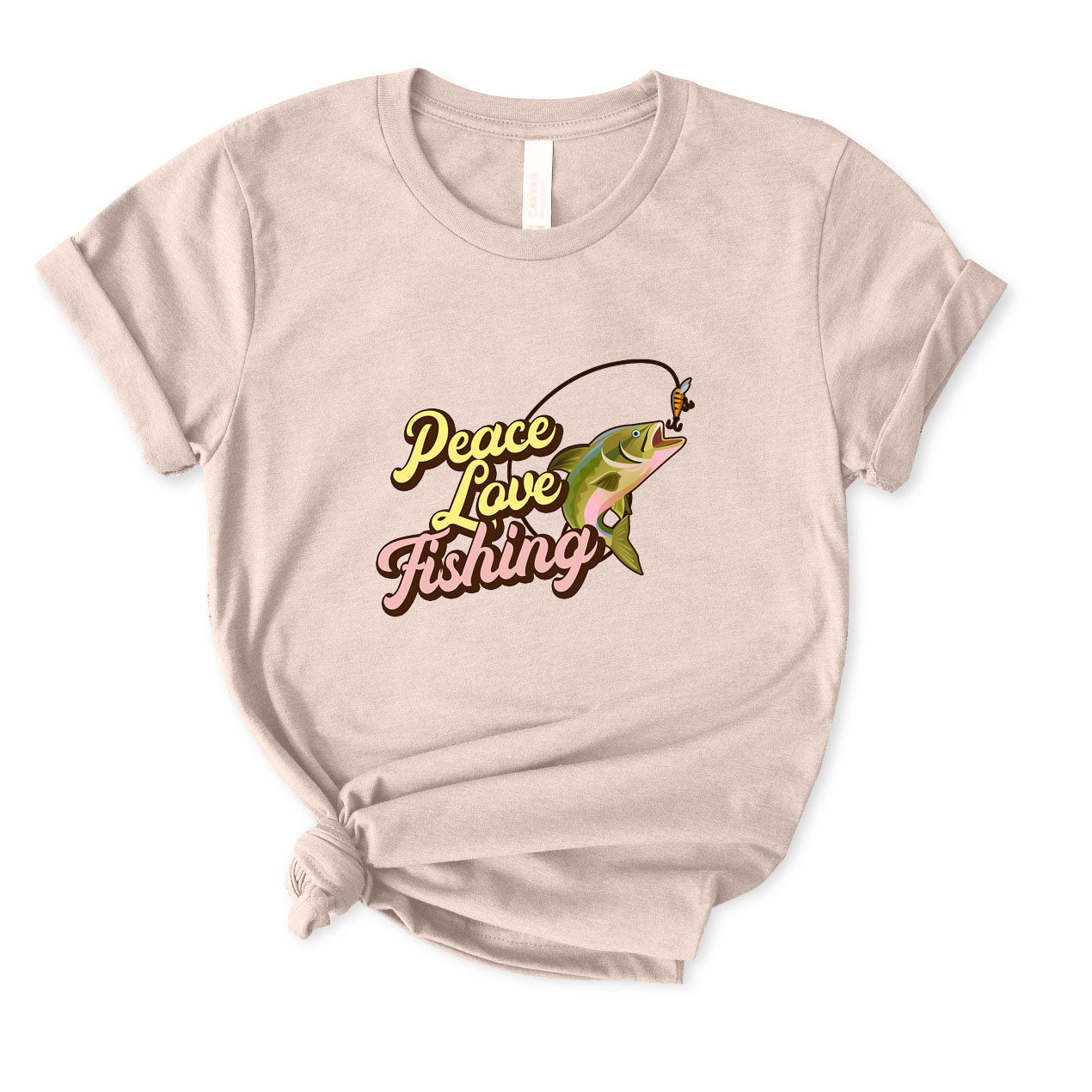 Peace Love Fishing T-Shirt FOR WOMEN