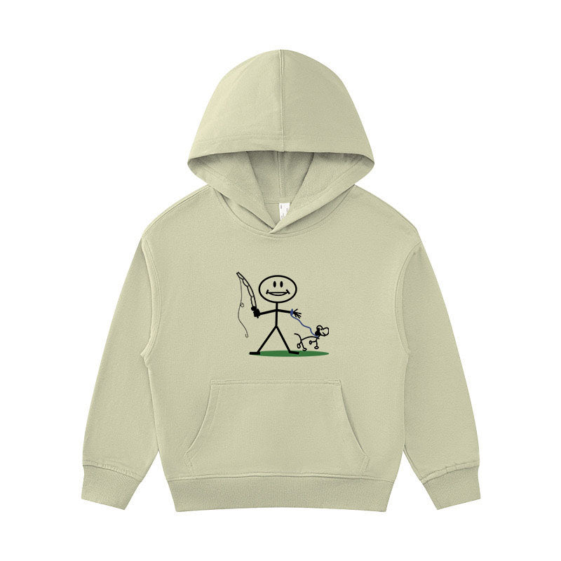 GO FISHING WITH MY DOG Kid's Hoodie