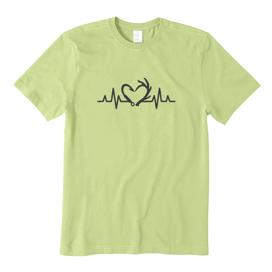 Fishhook Heartbeat Love T-Shirt