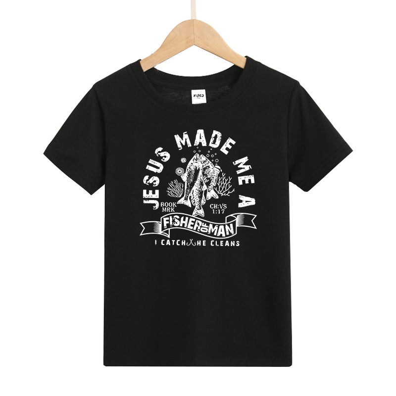 Jesus Made Me A Fisherman Kids T-Shirt