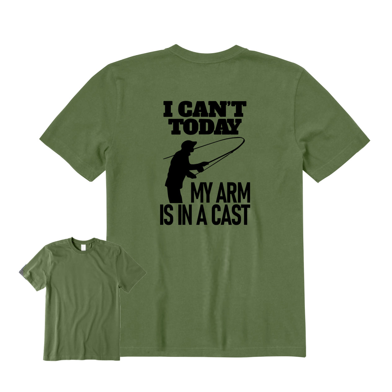 I CAN'T TODAY MY ARM IS IN A CAST Back Graphic T-Shirt