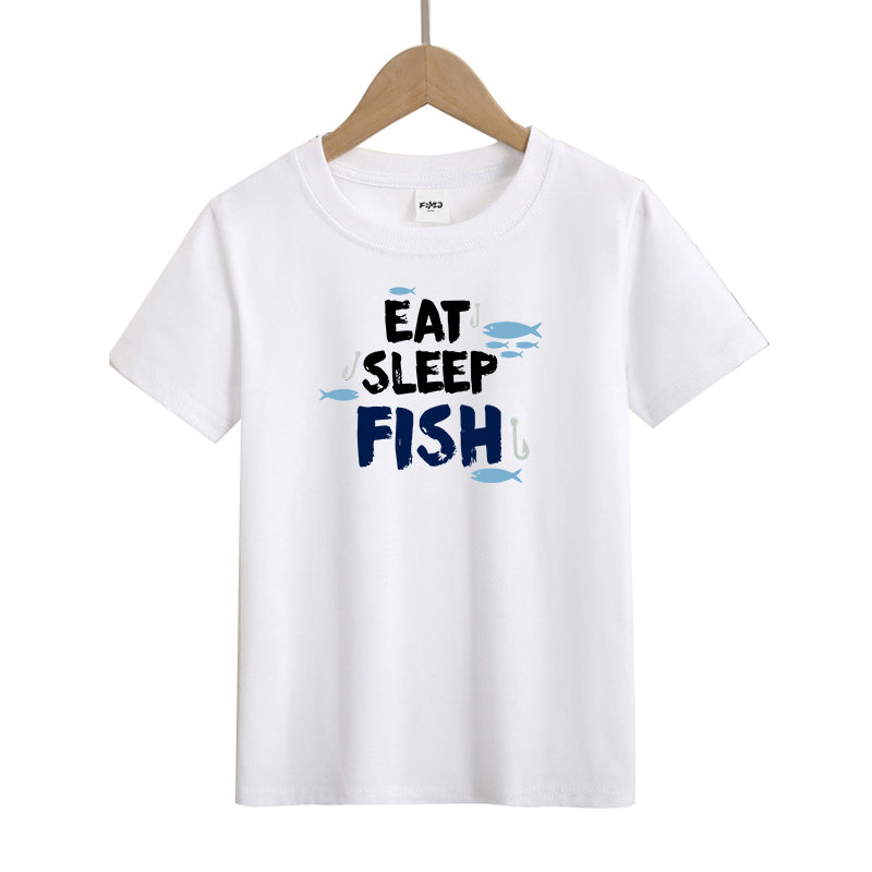 Eat Sleep Fish Kids T-Shirt