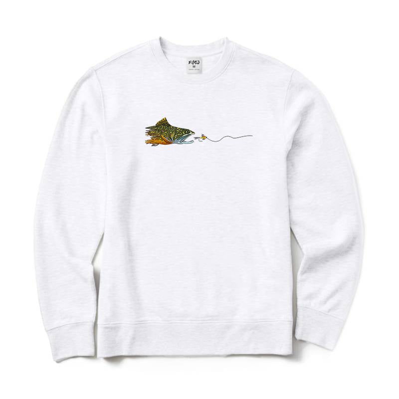 Fly Fishing Brook Trout Crewneck Sweatshirt