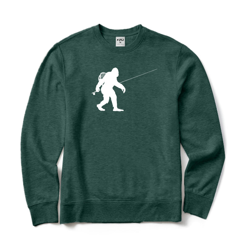 Sasquatch Fly Fishing Crewneck Sweatshirt