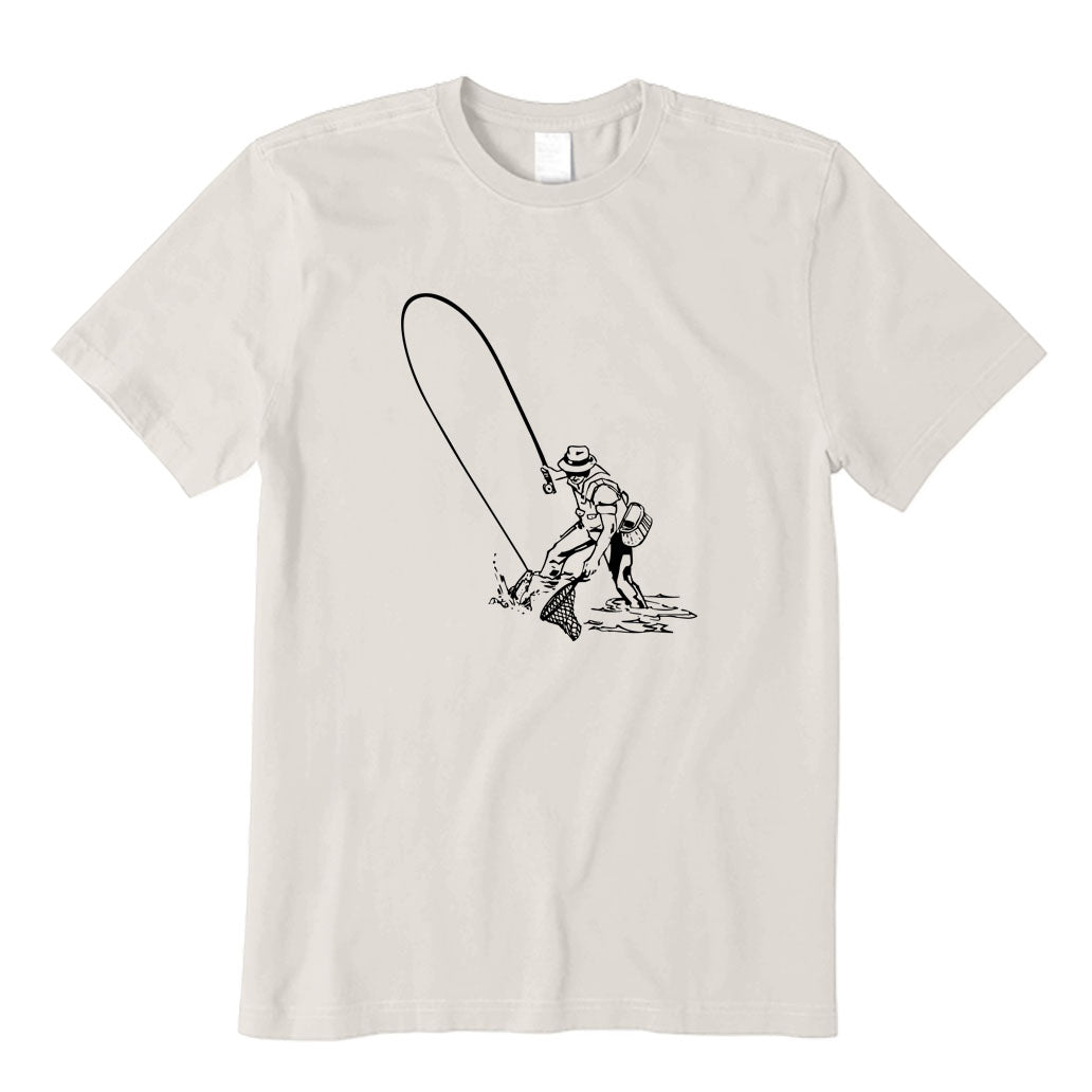 Fly Fisherman Landing Trout T-Shirt