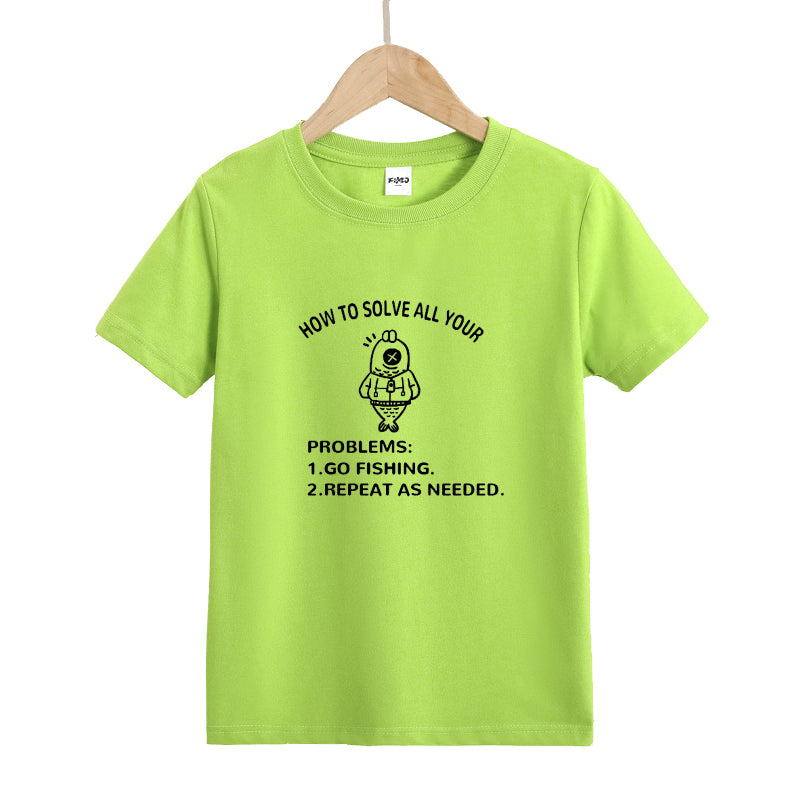 Fishing Solve All Your Problems Kid's T-Shirts