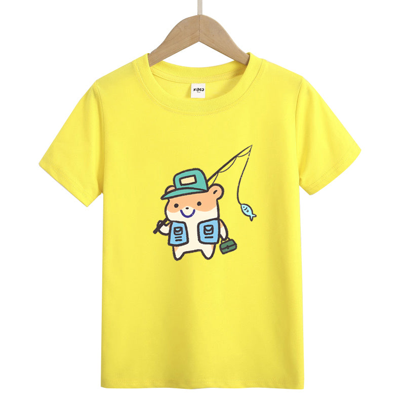 Hamster Fishing Kids T-Shirt