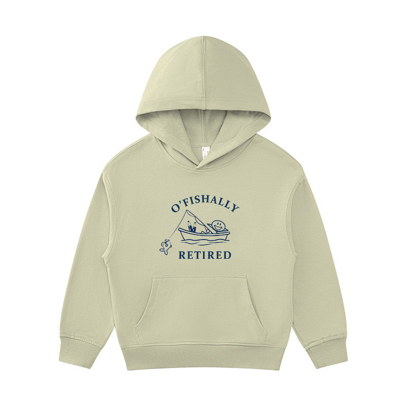 O'fishally Retired Kid's Hoodie