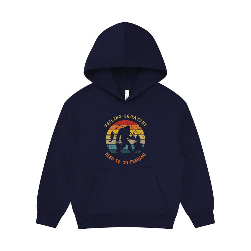 Bigfoot Fishing Kid's Hoodie