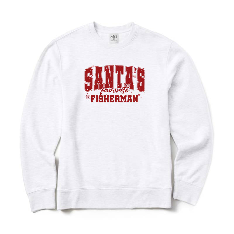 Santa's Favorite Fishermen Crewneck Sweatshirt