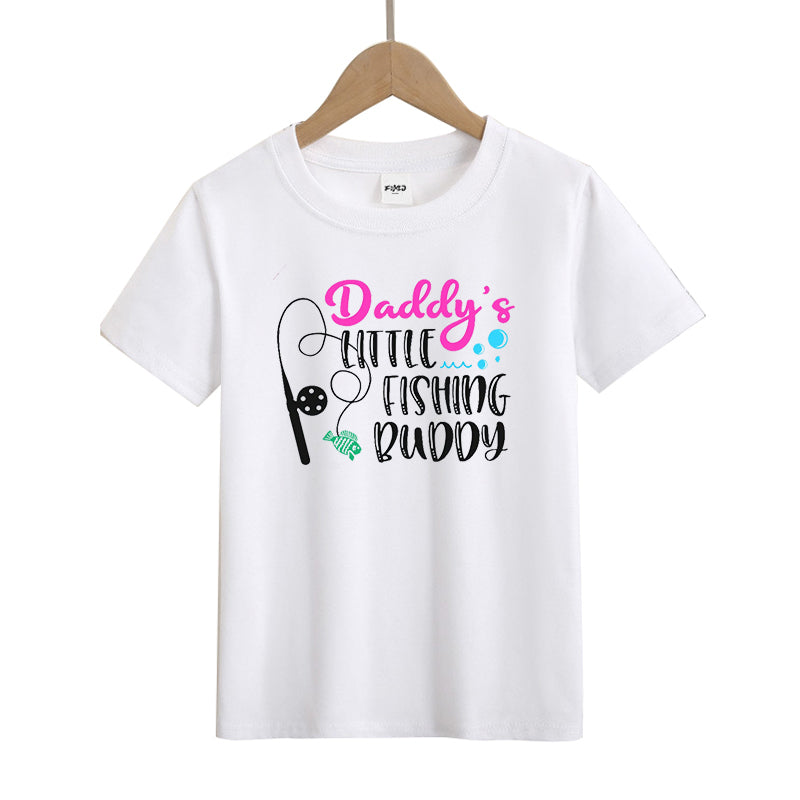 Daddy's Fishing Buddy Girls Kid's T-Shirts