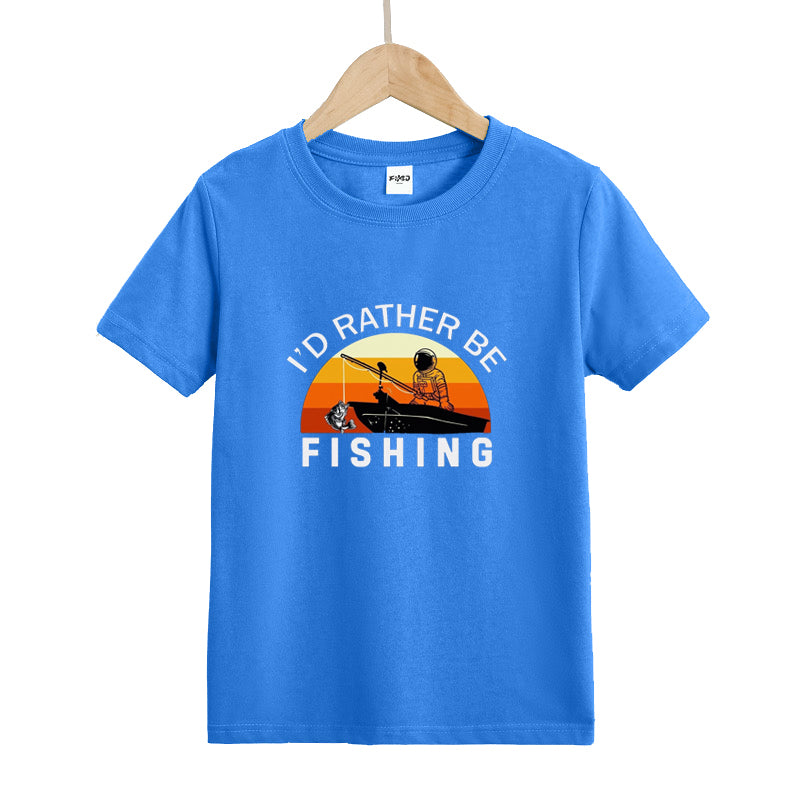 I'd Rather Be Fishing Kid's T-Shirts