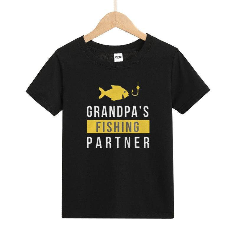 Grandpa’s Fishing Partner Kid's T-Shirts