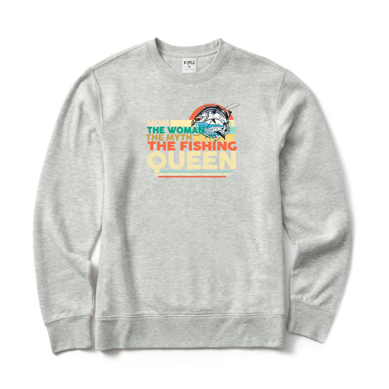 The Fishing Queen Crewneck Sweatshirt for Women