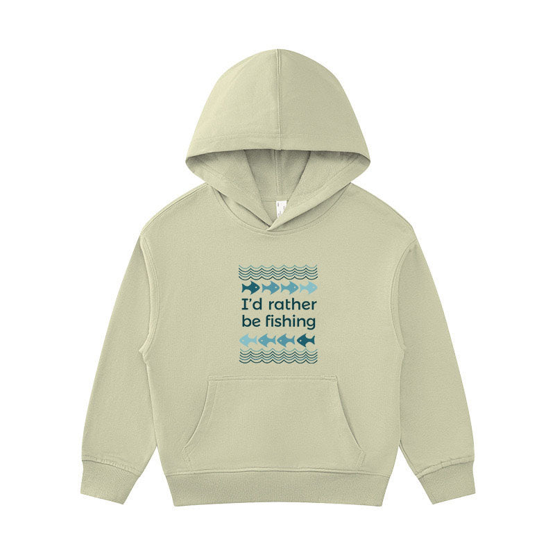 I'd Rather Be Fishing Kid's Hoodie