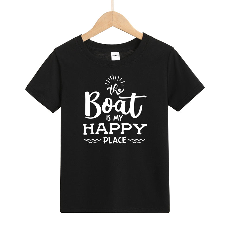 The Boat Is My Happy Place Kid's T-Shirts