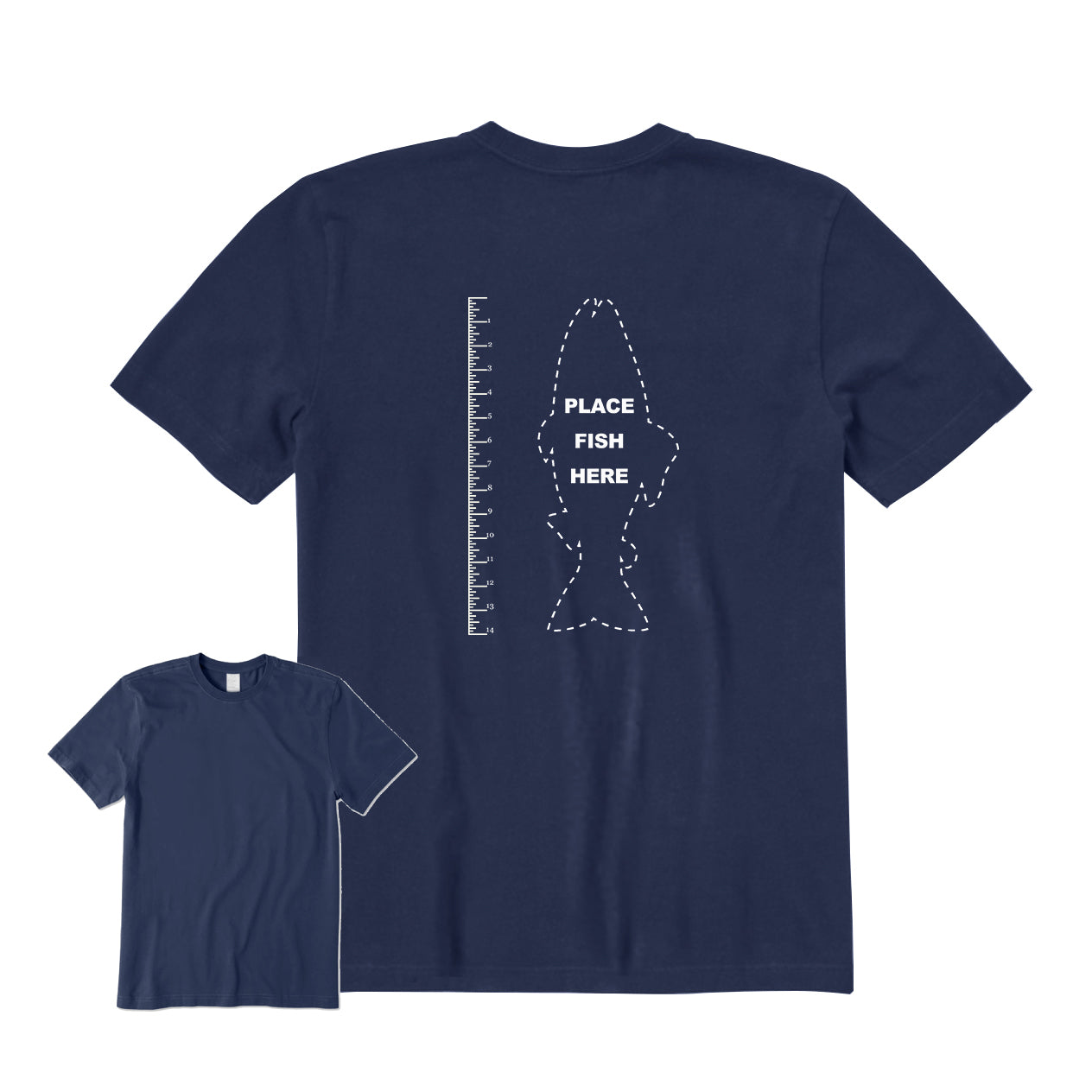 PLACE FISH HERE Back Graphic T-Shirt