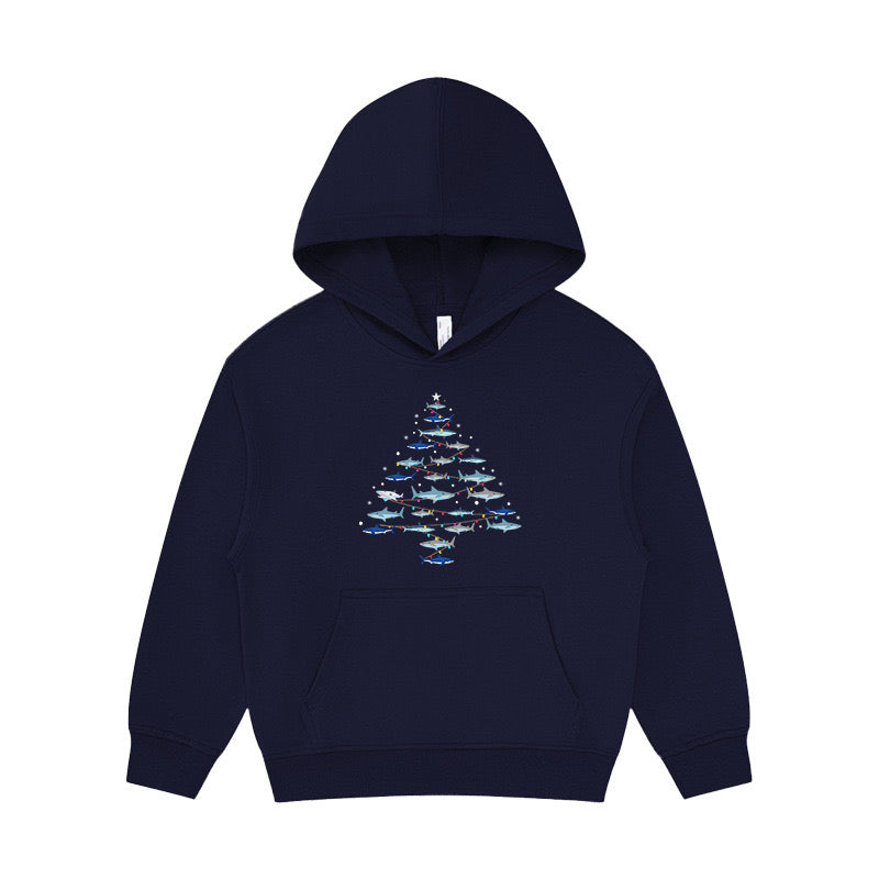 Christmas Shark Tree Kid's Hoodie