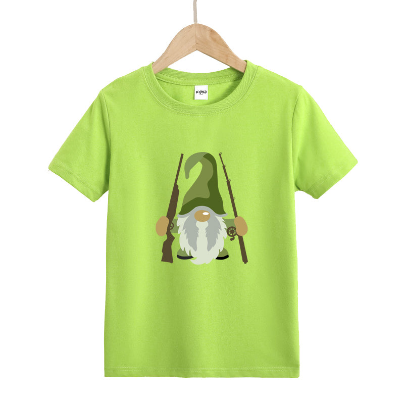 Fishing and Hunting Gnome Kids T-Shirt