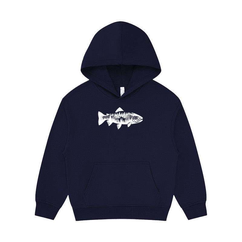 Trout and Tree Kid's Hoodie