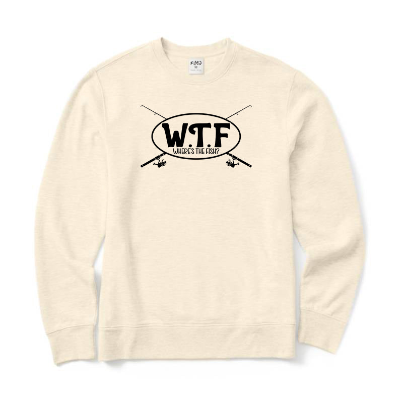 WTF Where Is The Fish Crewneck Sweatshirt