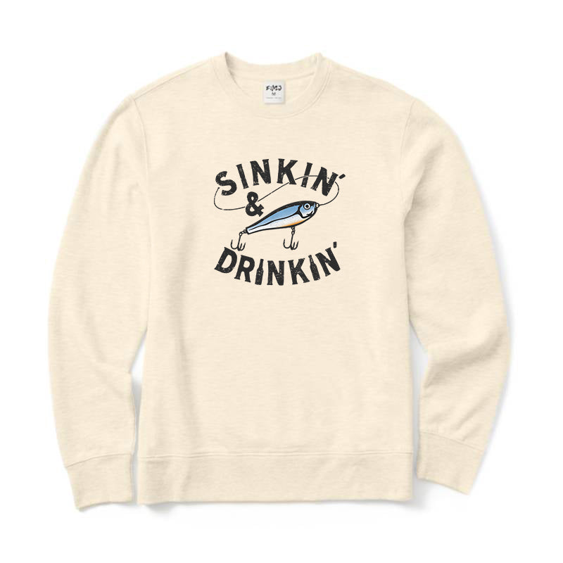 Sinkin' & Drinkin' Fishing Crewneck Sweatshirt