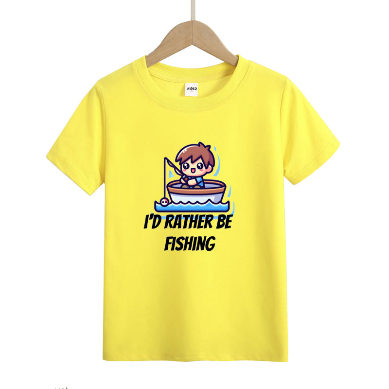 I'd Rather Be Fishing Kid's T-Shirts