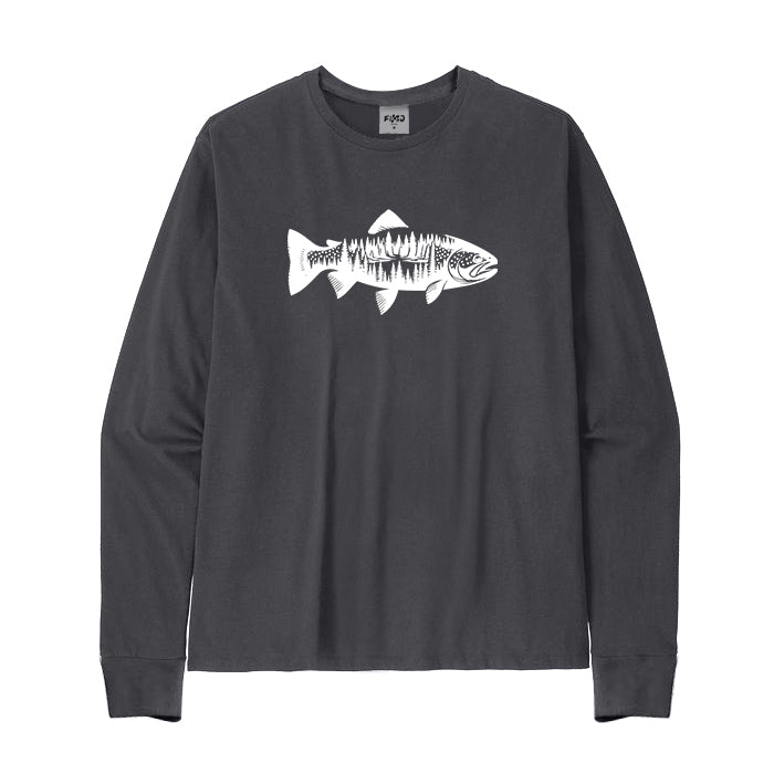 Trout and Tree Long Sleeve T-Shirt