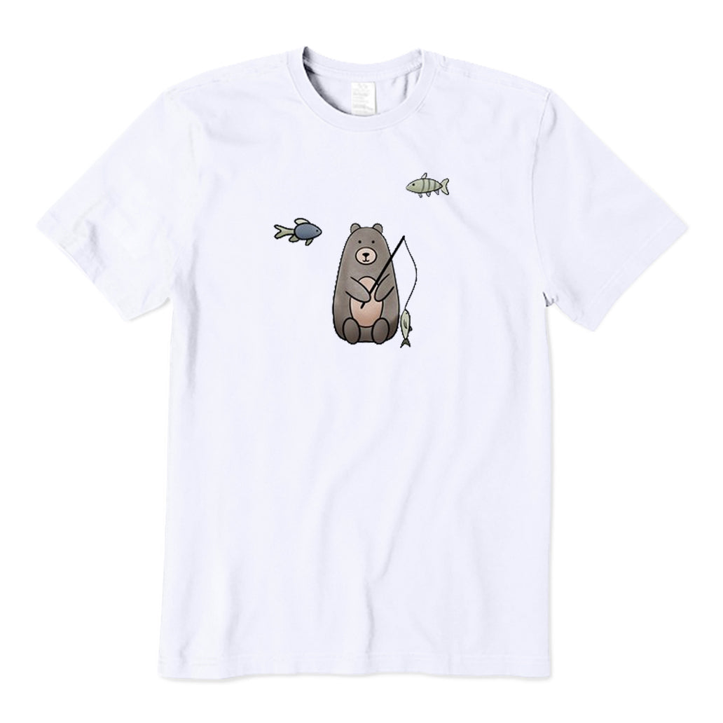 Cute Bear Fishing T-Shirt