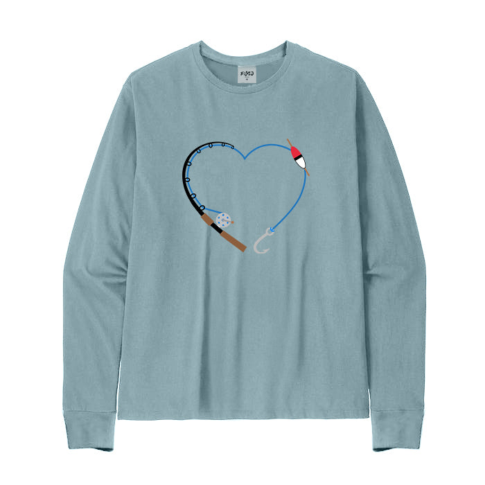 HEART FISHING ROD Long Sleeve T-Shirt