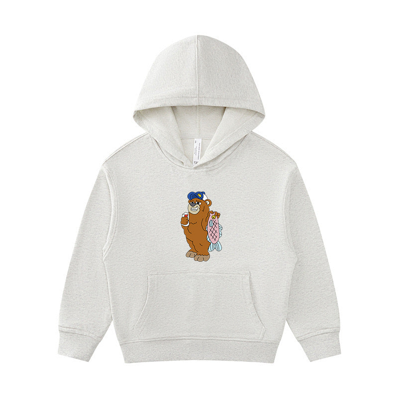 Bear Caught Fish Kid's Hoodie