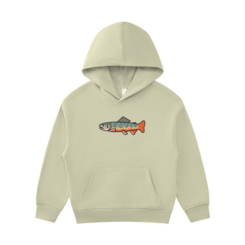 Happy Brook Trout Kid's Hoodie