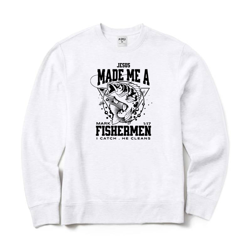 Jesus Made Me A Fishermen Crewneck Sweatshirt