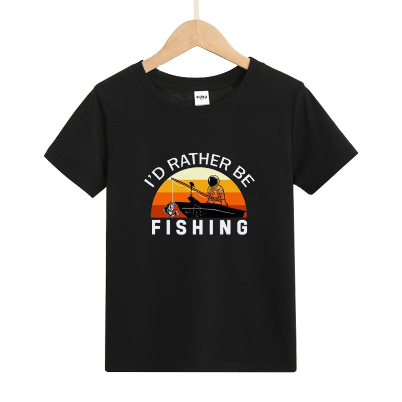 I'd Rather Be Fishing Kid's T-Shirts