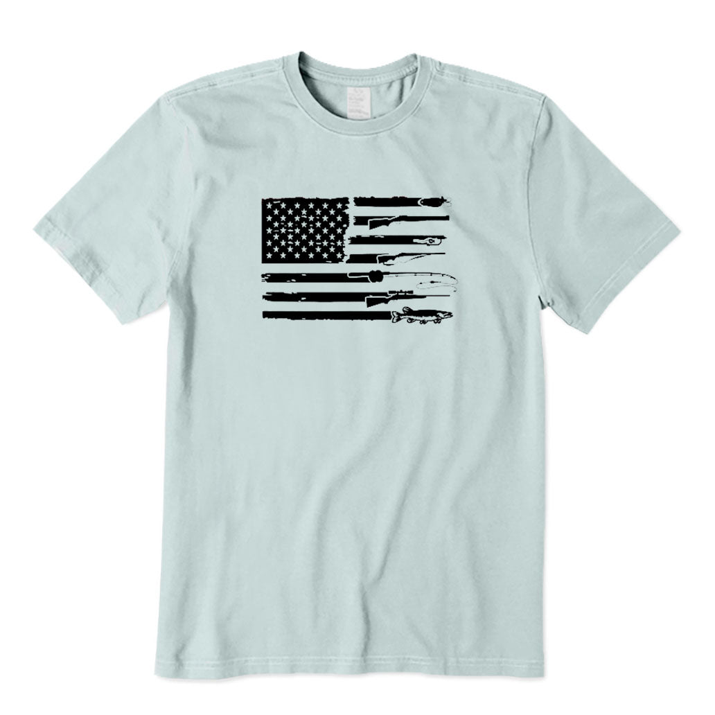 Hunting Fishing and American Flag T-Shirt