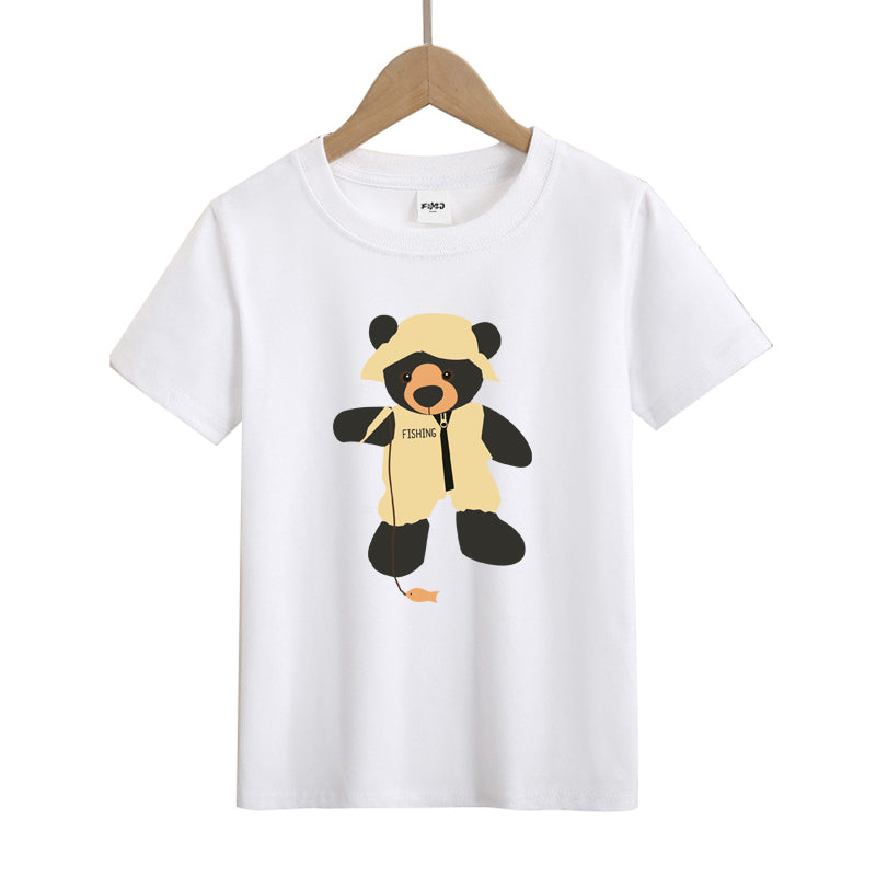 Little Bear Fishing Kid's T-Shirts