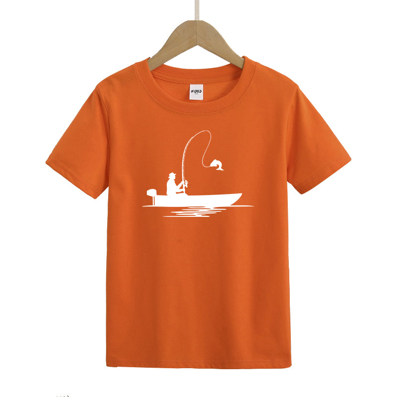 Fisherman Caught A Fish Kids T-Shirt